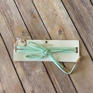 New Pomina Women's Mint Green Wrap Choker Necklace Faux Suede Fashion Jewelry